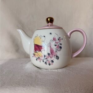 Winnie the Pooh & Piglet Floral Ceramic Teapot - Pink Accents
